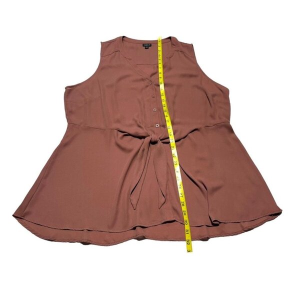 Torrid Dusty Pink Front Tie Blouse Size 2x - Picture 4 of 6